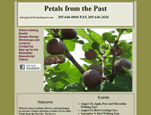 Tablet Screenshot of petalsfromthepast.com